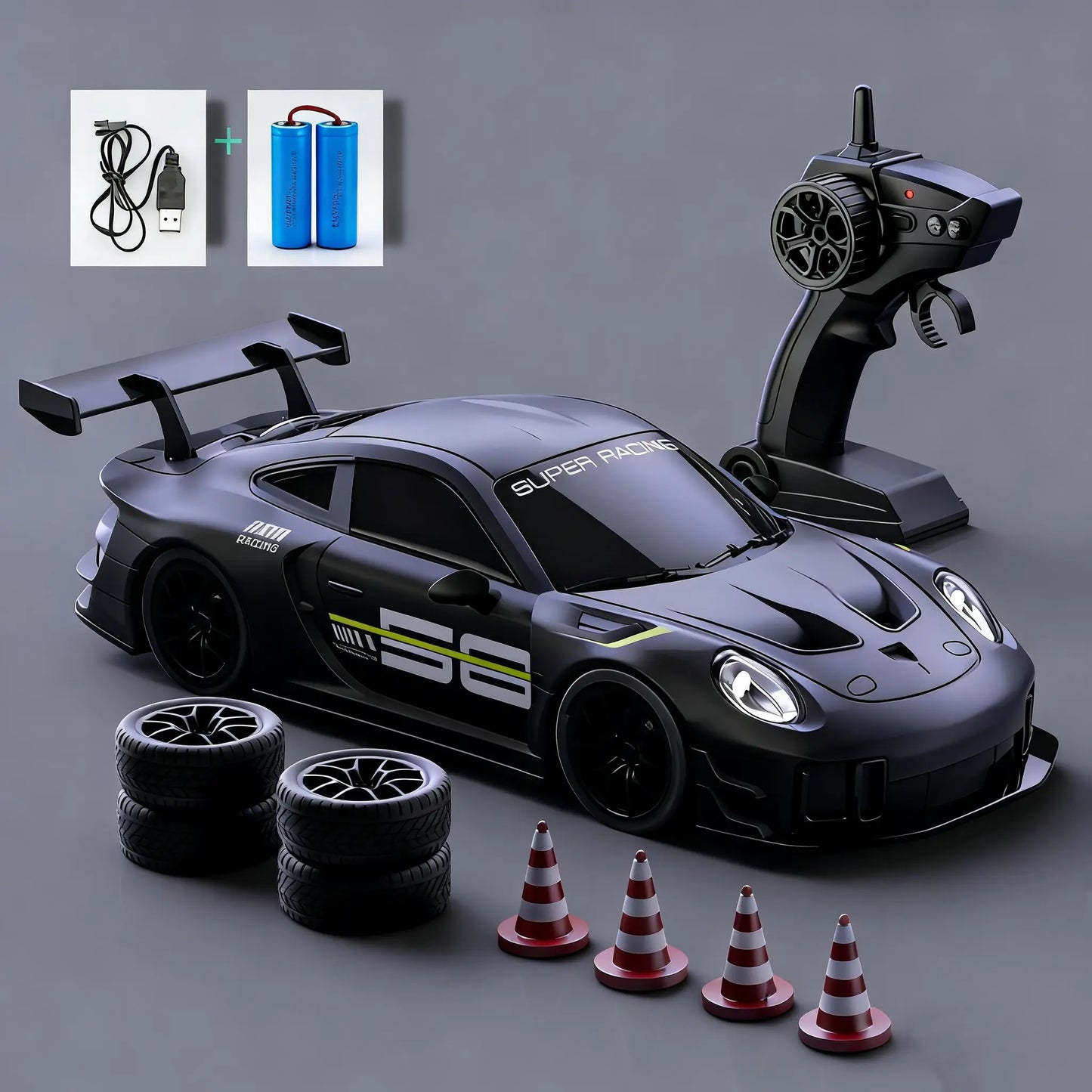 1：24 rc racing cars full proportional throttle ideal for solo practice neighborhood races birthday parties casual play and holiday gifts