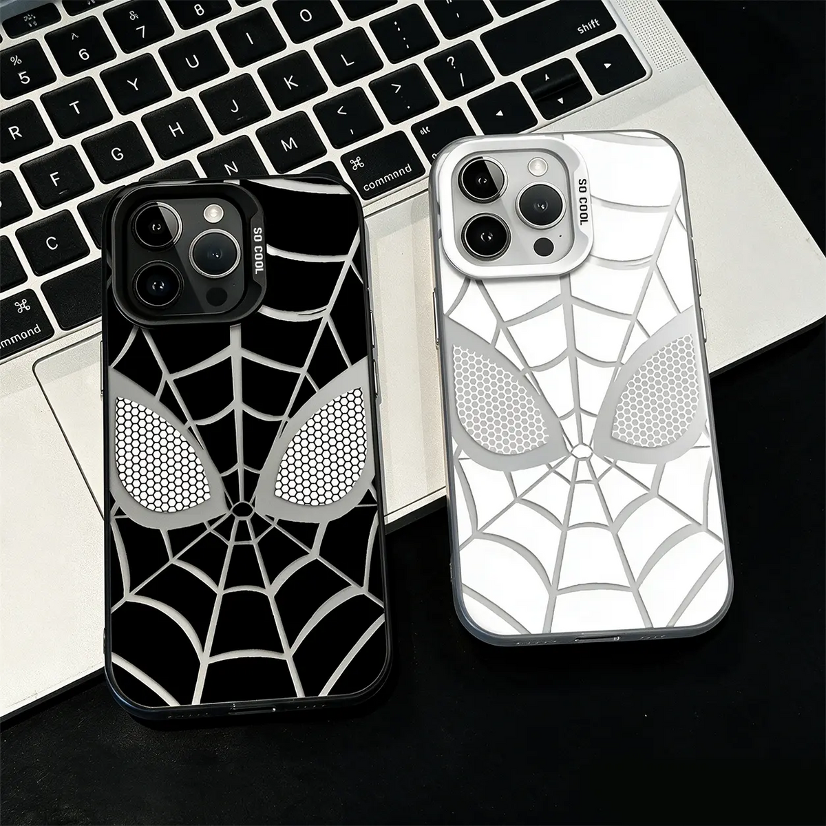 Creative Spider-Man Web Phone Case for iPhone 17 Pro Max – Trendy Pink Shockproof Protective Cover