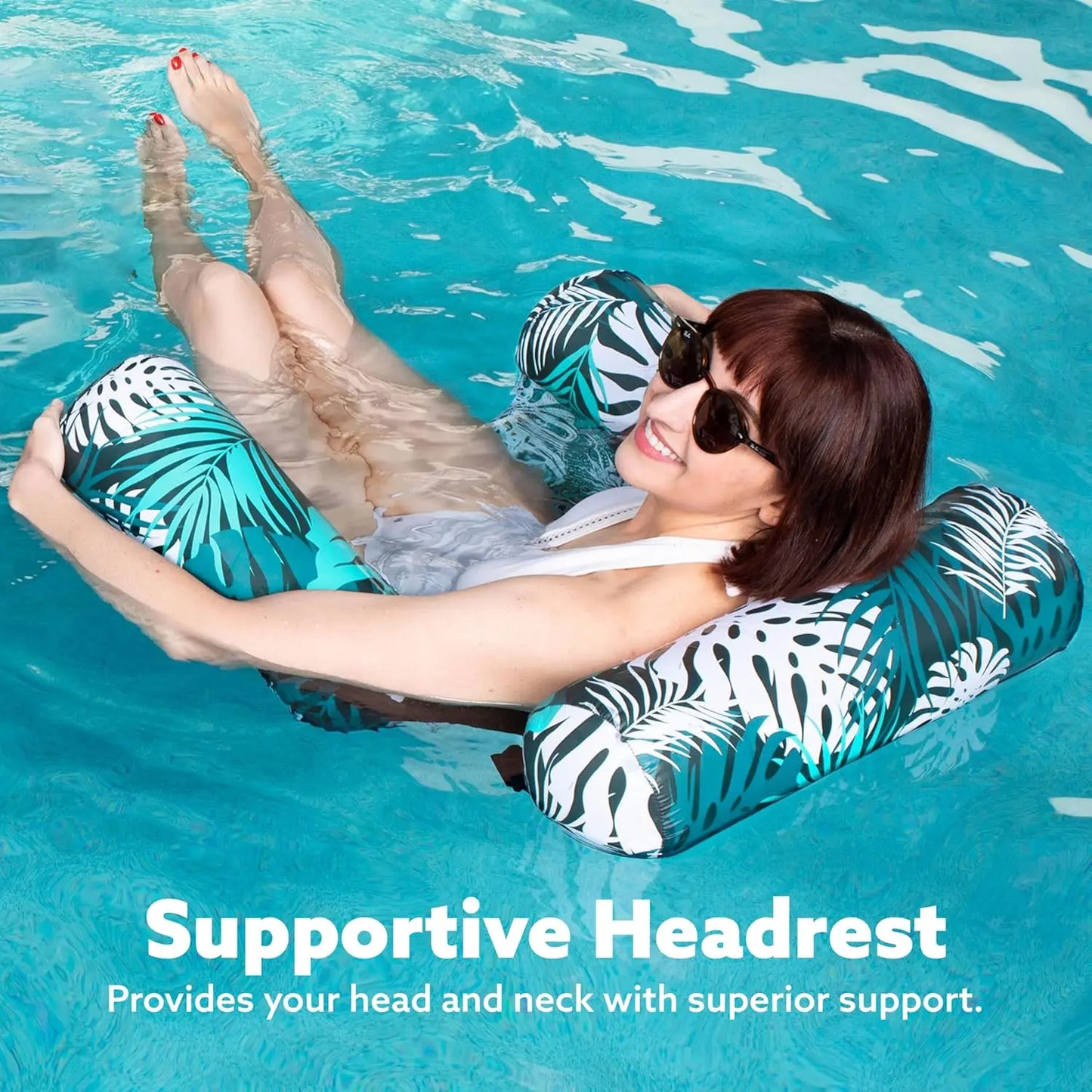 SLOOSH Inflatable Pool Float Lounge Chair (1/2 Pack) – Heavy Duty Blow up Noodle for Adults, Water Party & Lake Fun – Mother's Day Gift