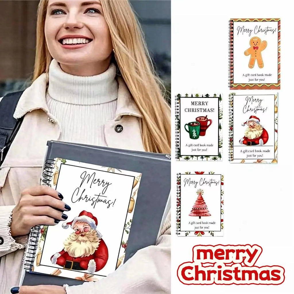 DIY Spiral-Bound Christmas Gift Card Album – Durable Card Holder & Gift Planner Notebook