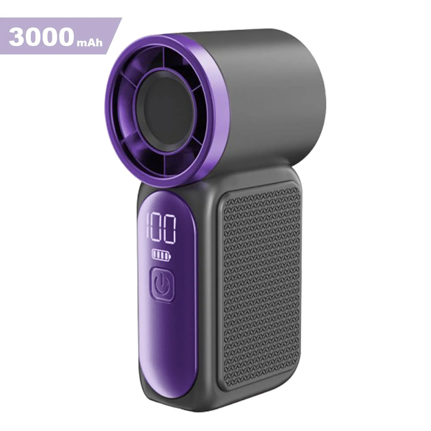 Mini Handheld Fan with LED Display - 6-Speed Turbo Portable Pocket Fan