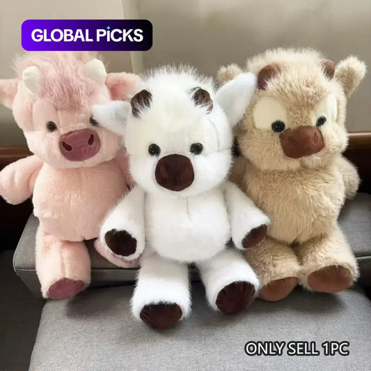 Soft Highland Cow Plush Toy for Kids Gifts and Cozy Room Decor