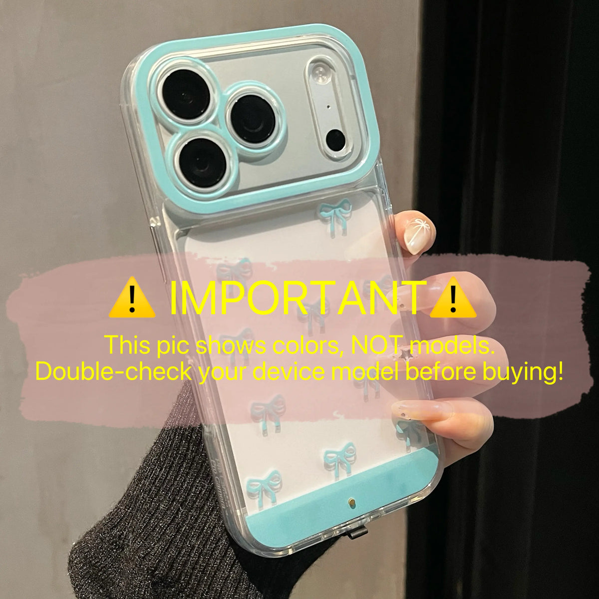 LED Bowknot Phone Case – Aesthetic Shockproof Protective Cover for iPhone 17 Pro Max
