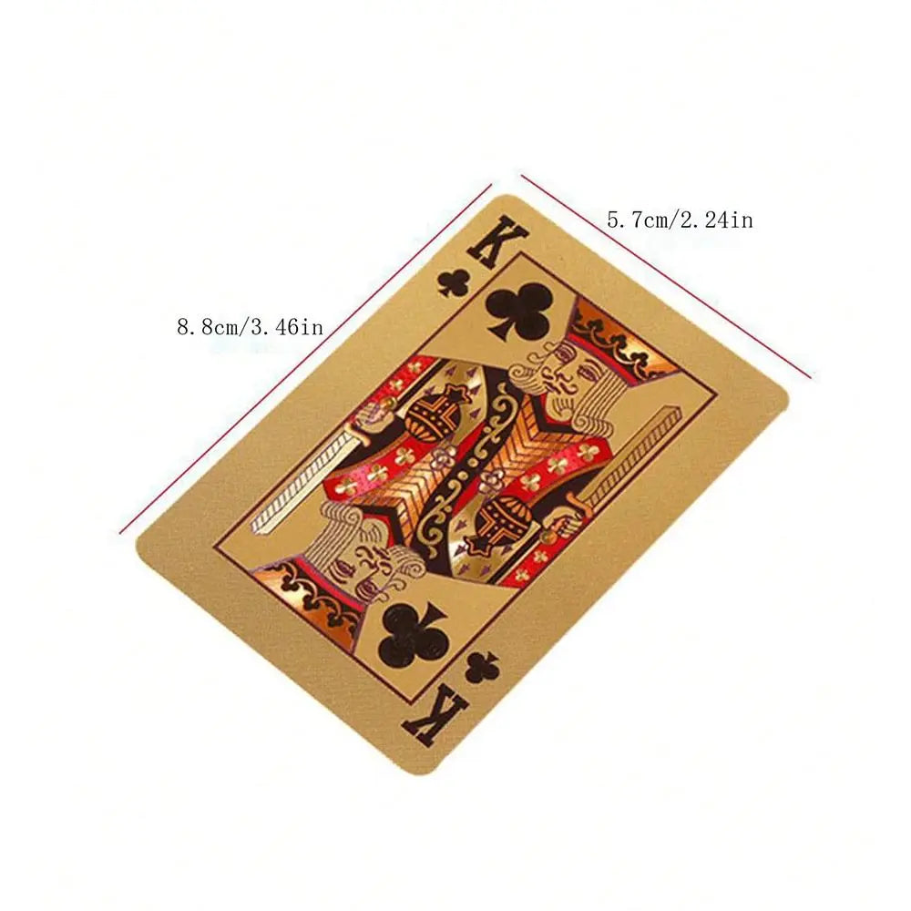 Black & Gold Rose Waterproof Plastic Playing Cards – 55-Card Premium Card Game for Teens & Adults