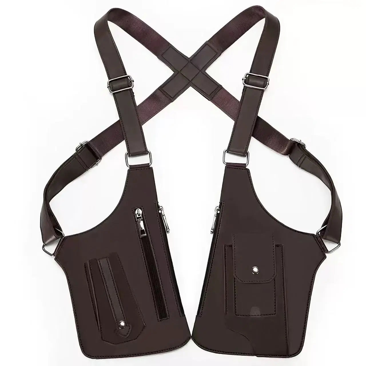 Durable PU Leather Multifunctional Chest Bag