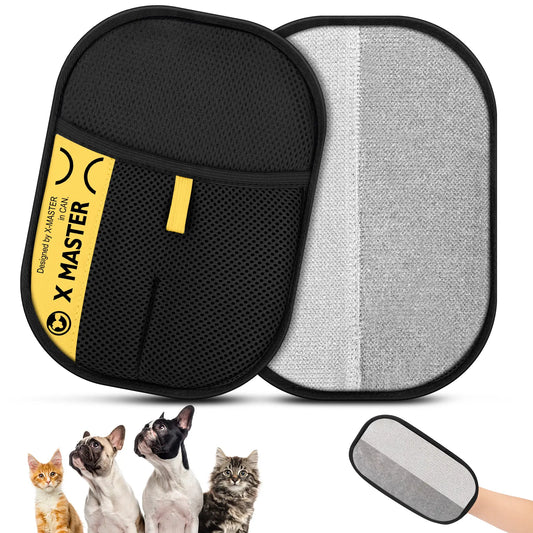 Reusable Pet Hair Remover Glove Pad for Furniture, Carpet & Car Seats
