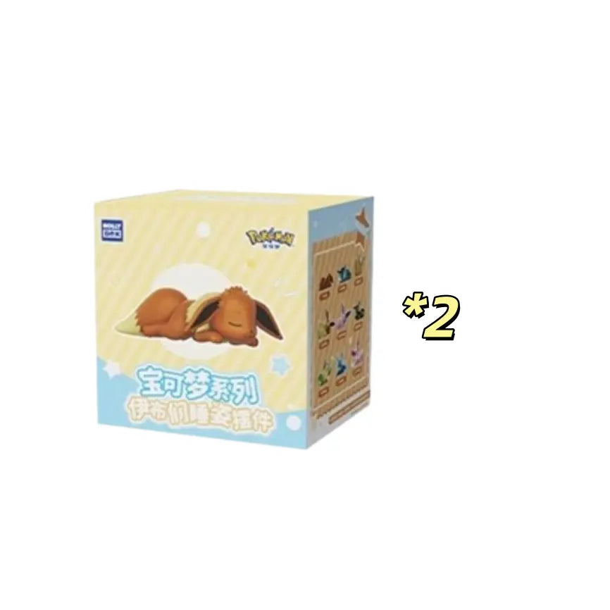 Authentic Pokemon Eevee sleeping position Series Blind Box Toy Figure NEW HOT