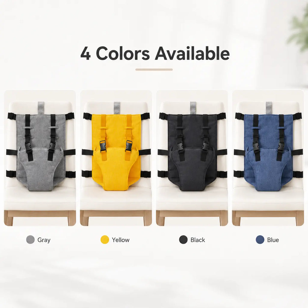 Portable Baby Seat Harness for Dining Chairs – Foldable Travel Booster Seat with Adjustable Straps
