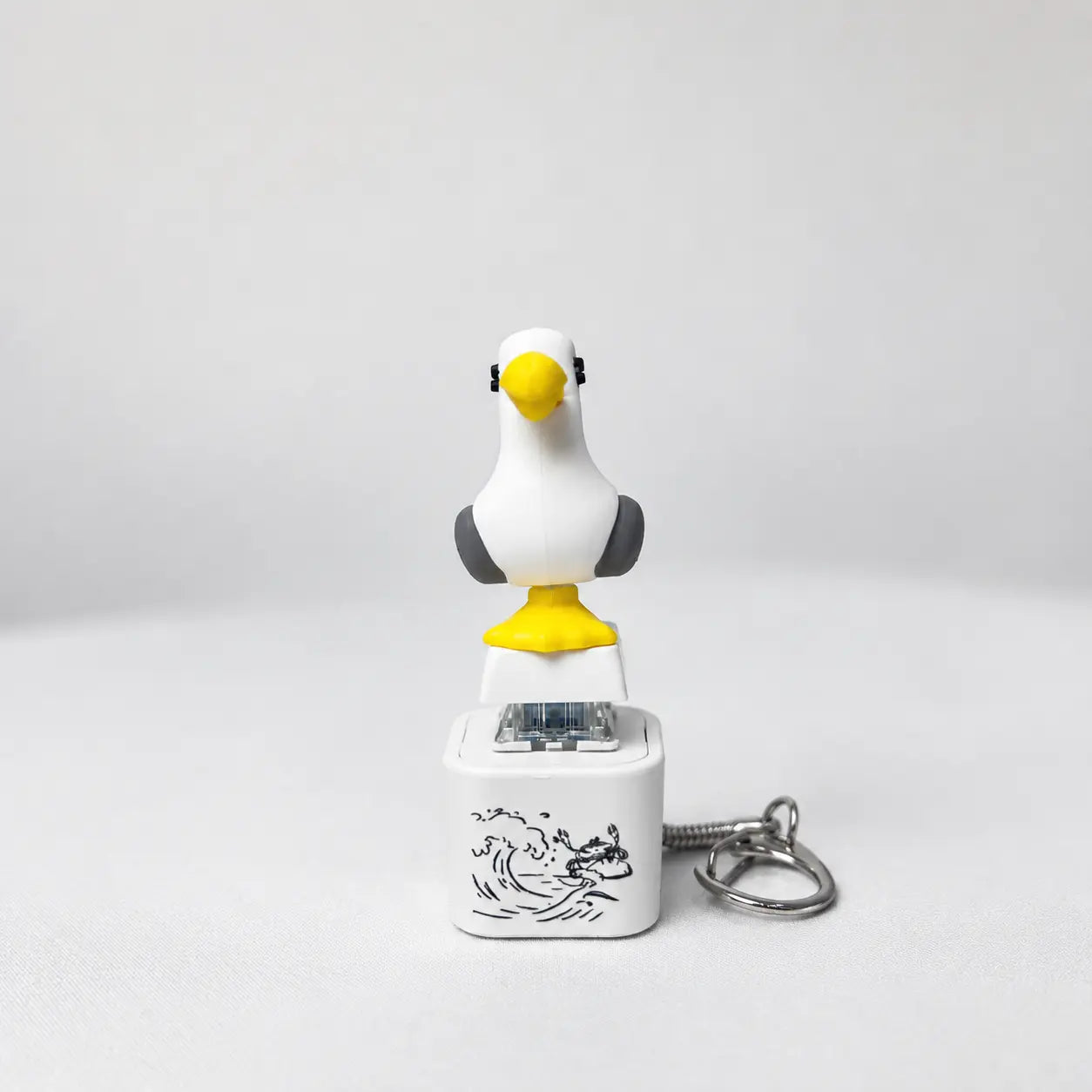 Seagull MINE! Button Keychain-Real Sound & LED Light, Funny Interactive Gift for Friends & Family