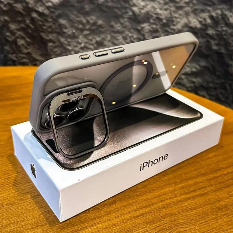 MagSafe Clear Magnetic Case with Built-in Stand & Camera Lens Protector for iPhone 18 Pro Max
