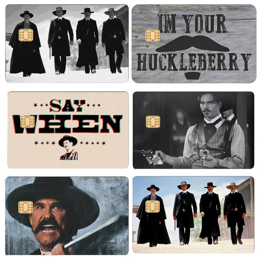 Tombstone Card Skin, I'm Your Huckleberry Say When Card Sticker, Doc Holliday Premium Matte Vinyl Stickers