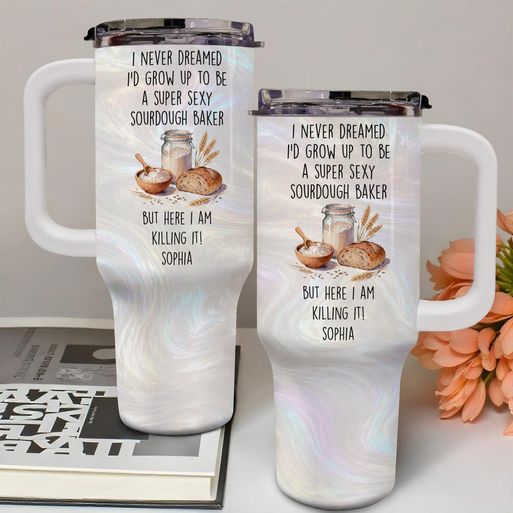 Super Sexy Sourdough Baker, 40oz Tumbler With Straw, Gift For Bakers - 4