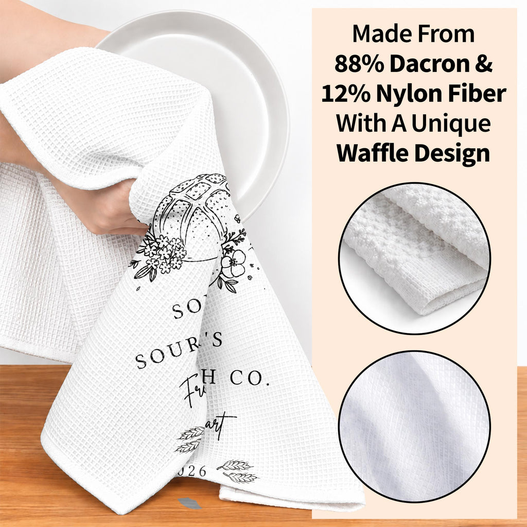 Sourdough Co Fresh From The Heart, Personalized Kitchen Towel, Baker Gift - 6