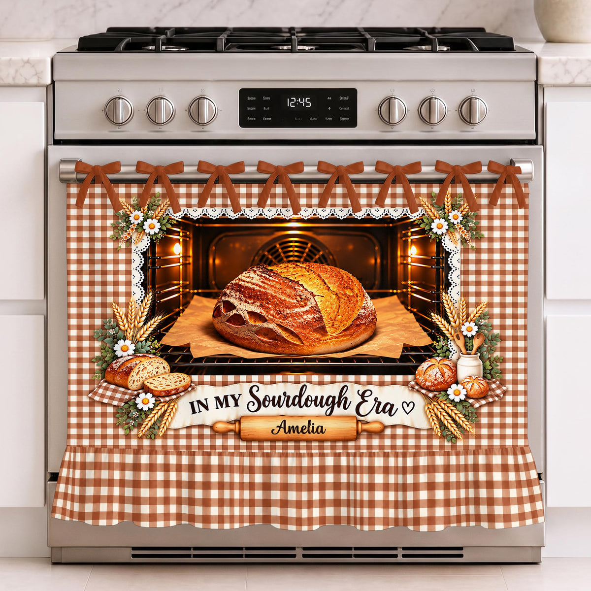 In My Sourdough Era, Personalized Oven Skirt Curtain, Gift For Bakers - 8