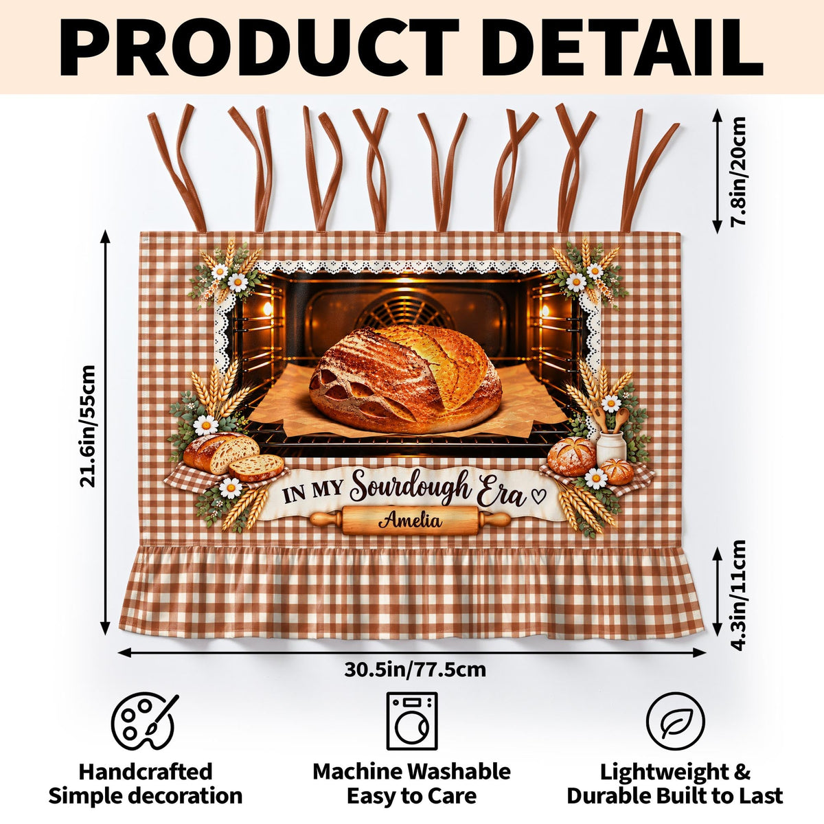 In My Sourdough Era, Personalized Oven Skirt Curtain, Gift For Bakers - 10