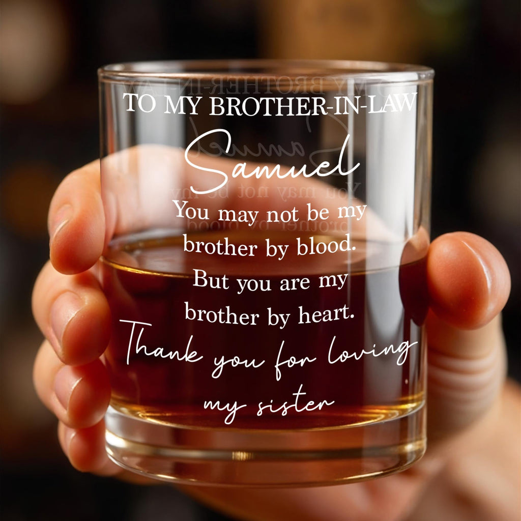 To My Brother In Law, Whiskey Glass, Gift For Him and Whiskey Lovers - 6