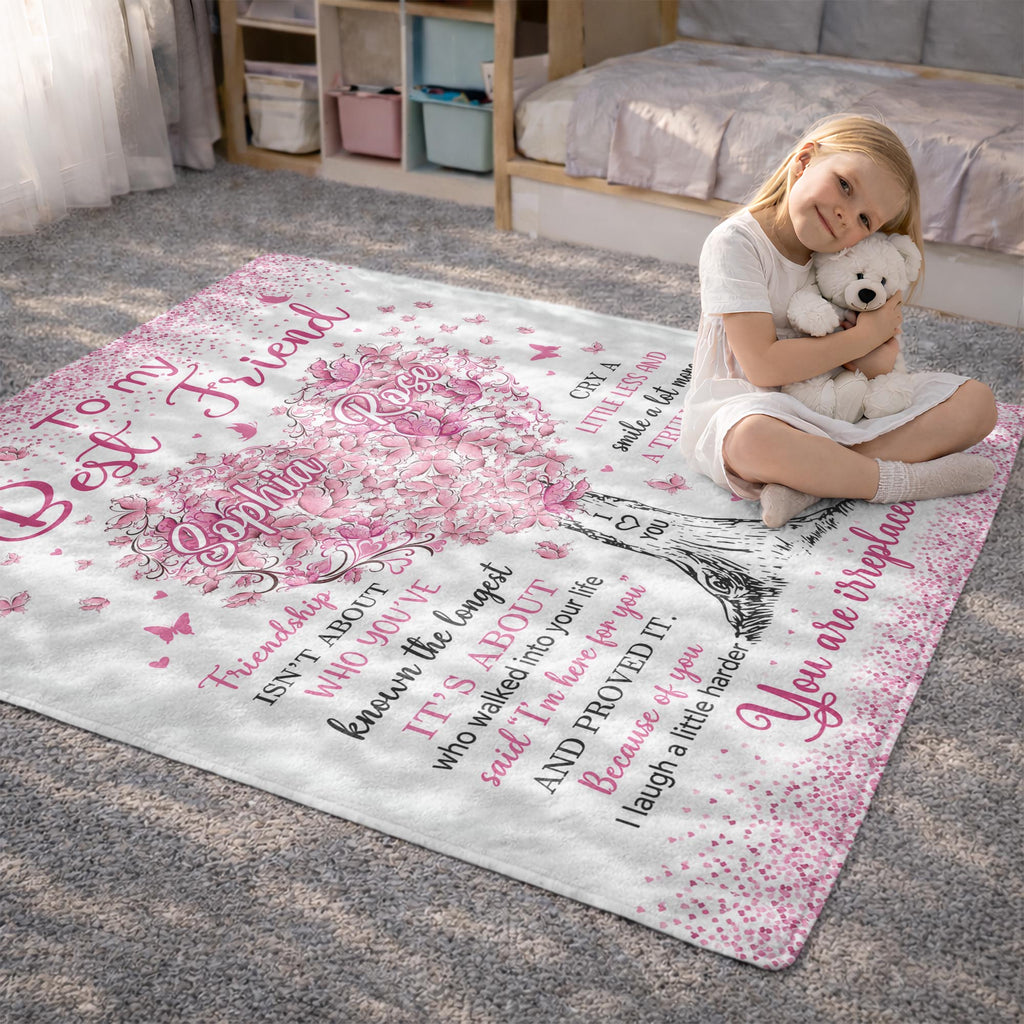 To My Best Friend, Personalized Custom Blanket, Gift For Bestie Lovers - 2