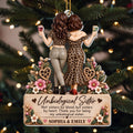 Unbiological Sister Personalized Acrylic Ornament, Gift For Besties - 1