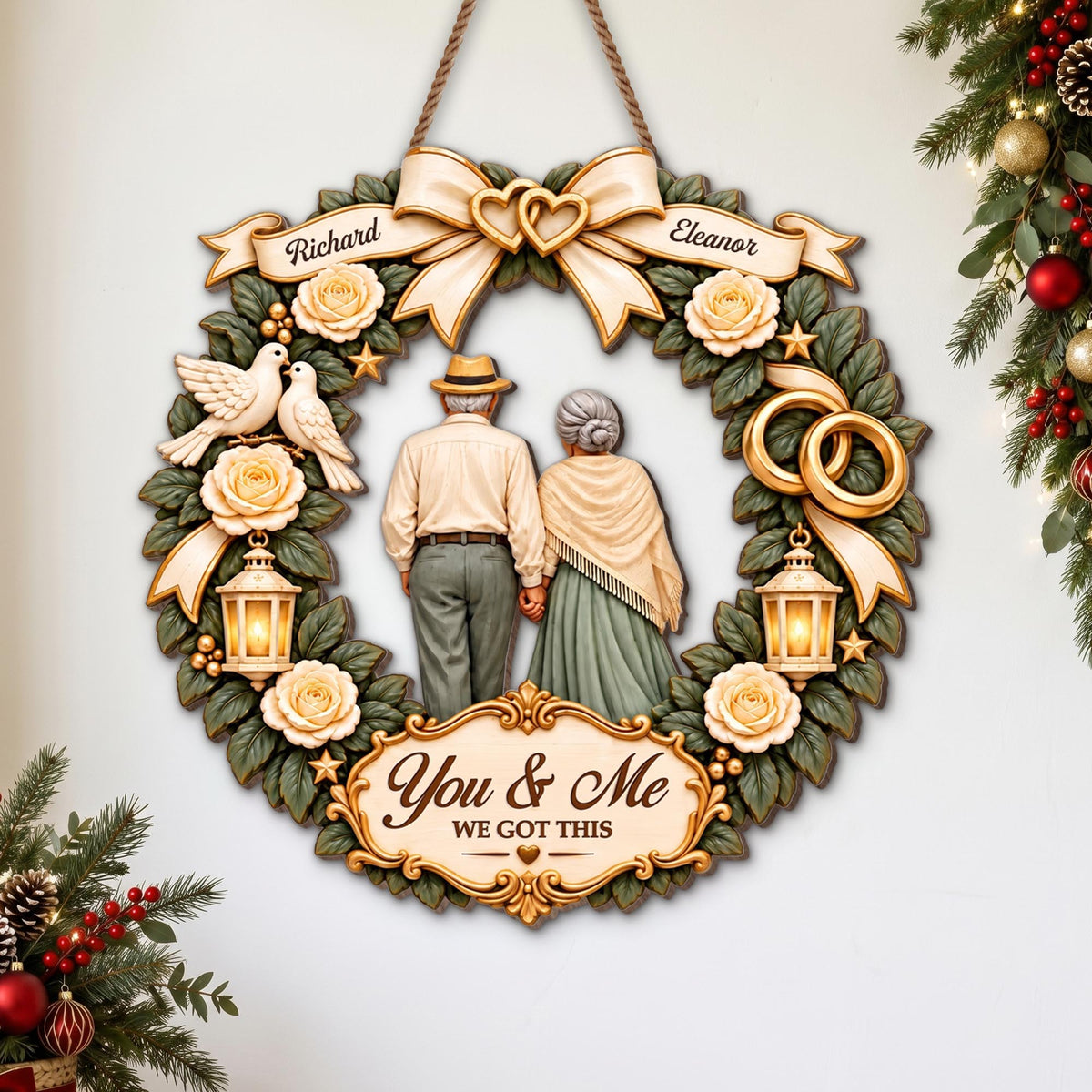 You & Me We Got This Wood Sign, Personalized Gift For Couple - 6