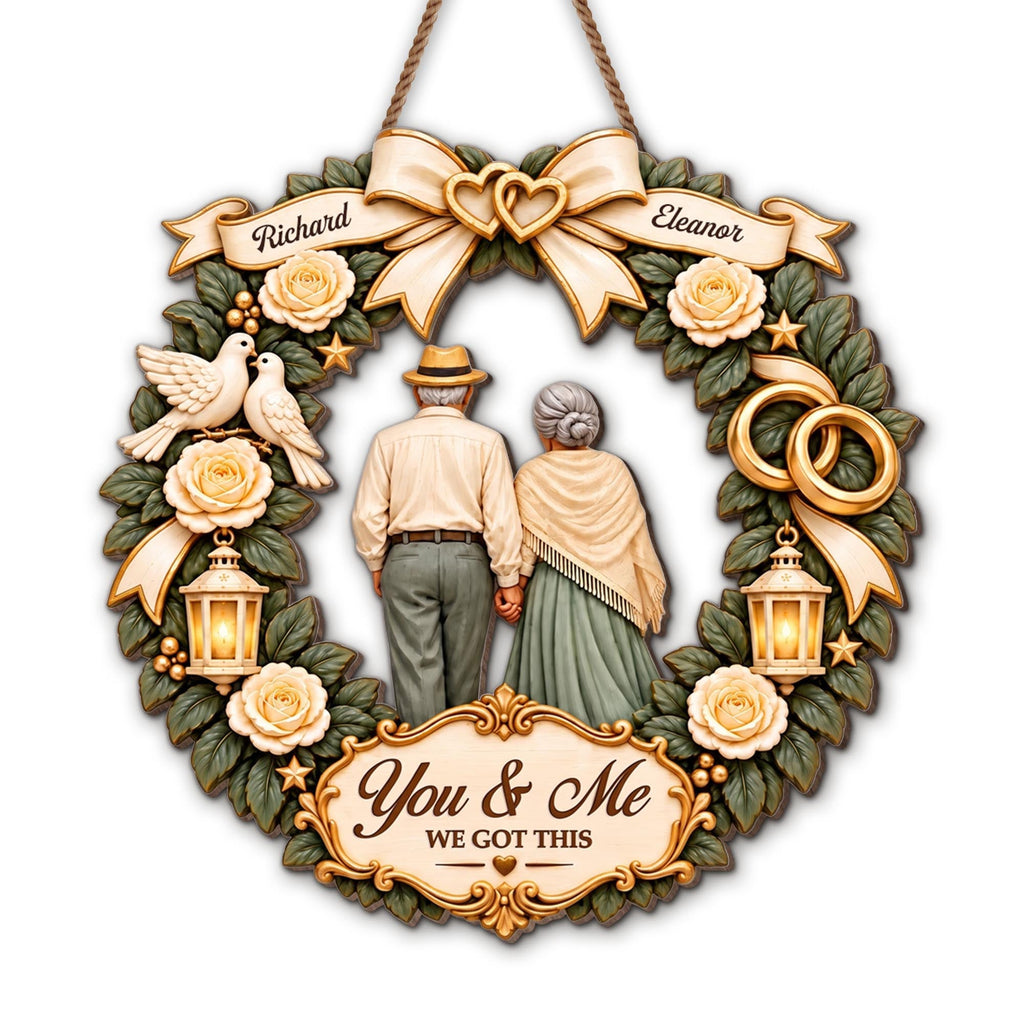 You & Me We Got This Wood Sign, Personalized Gift For Couple - 9