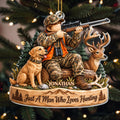 Just A Man Who Loves Hunting, Personalized Ornament, Gift For Hunters - 1
