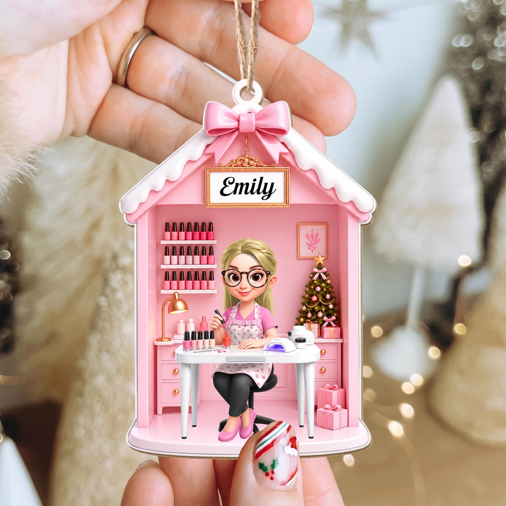 Talented Nail Artist, Acrylic Ornament, Gift For Nail Tech and Besties - 5