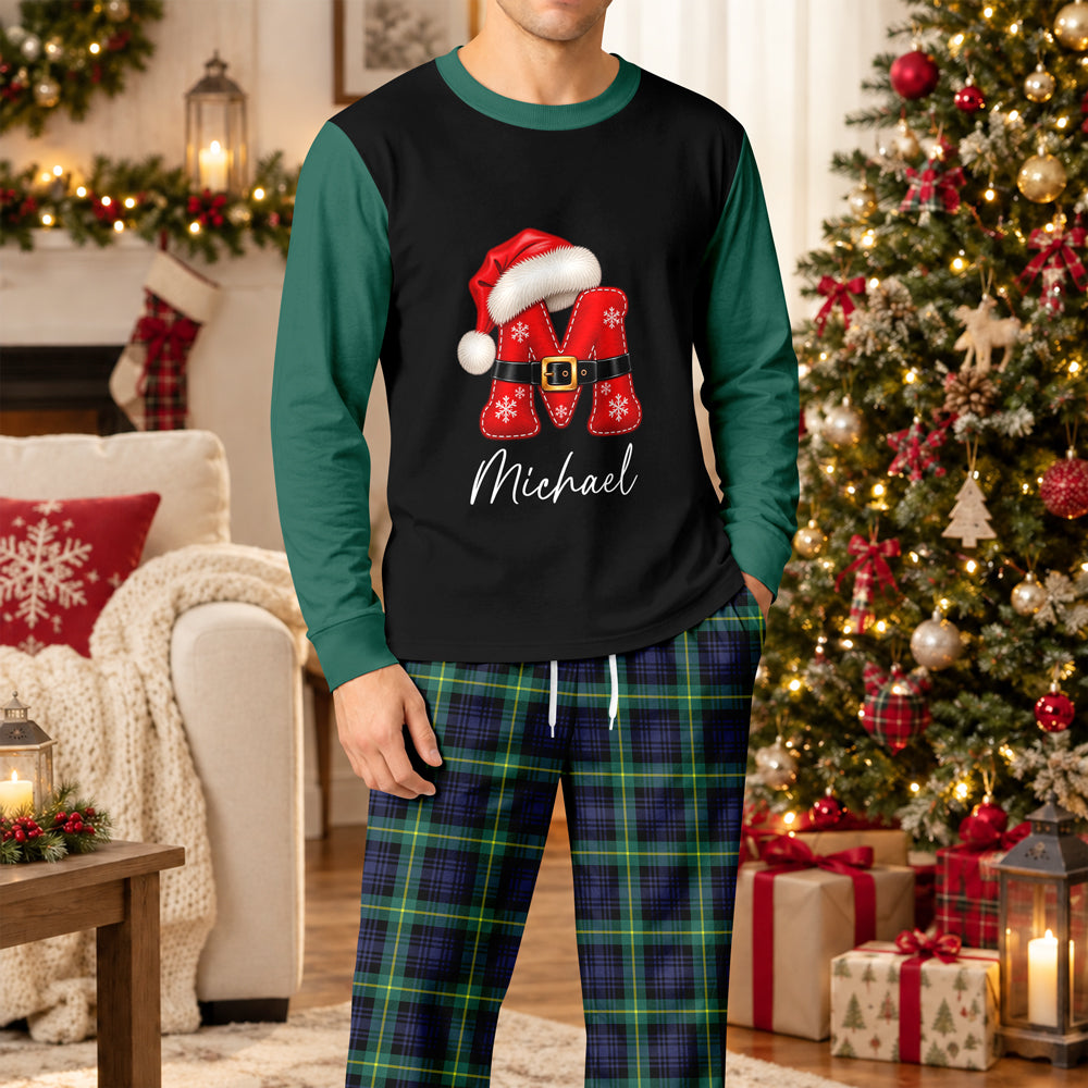 Personalized Santa Initial Family Christmas Sleepwear HO82 904070 - 2