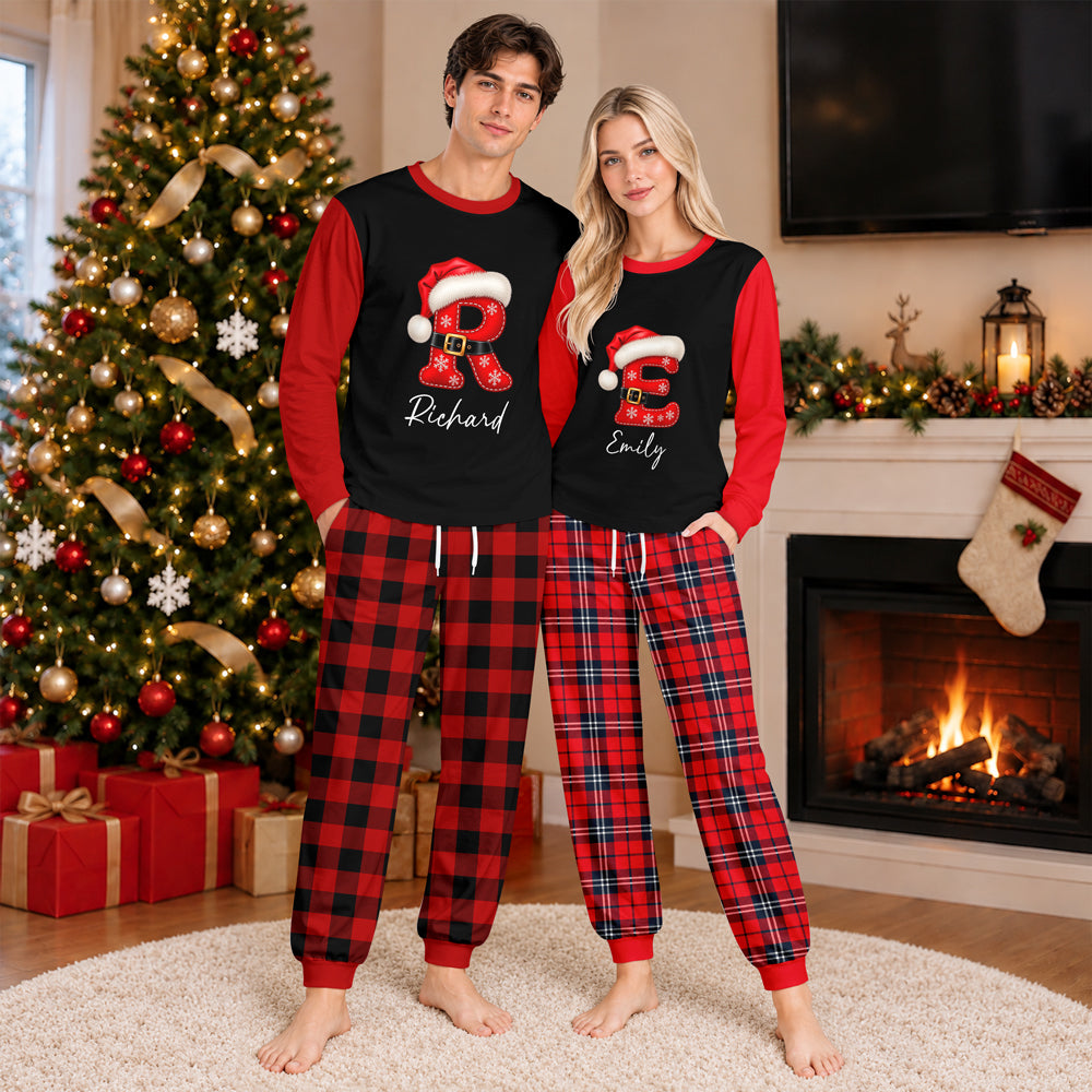 Personalized Santa Initial Family Christmas Sleepwear HO82 904070 - 1