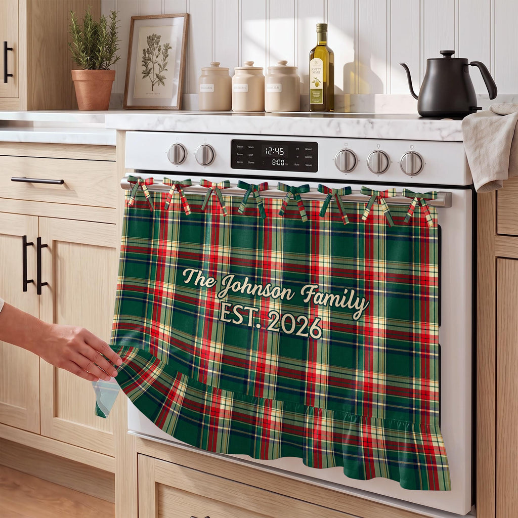 The Family Est, Personalized Oven Skirt Curtain, Gift For Mom and Home - 2