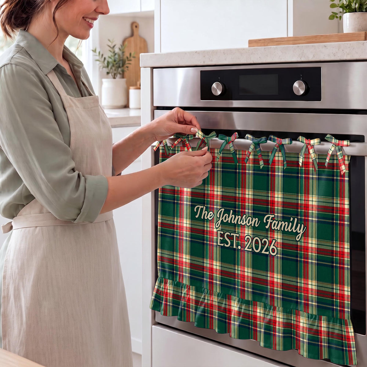 The Family Est, Personalized Oven Skirt Curtain, Gift For Mom and Home - 9