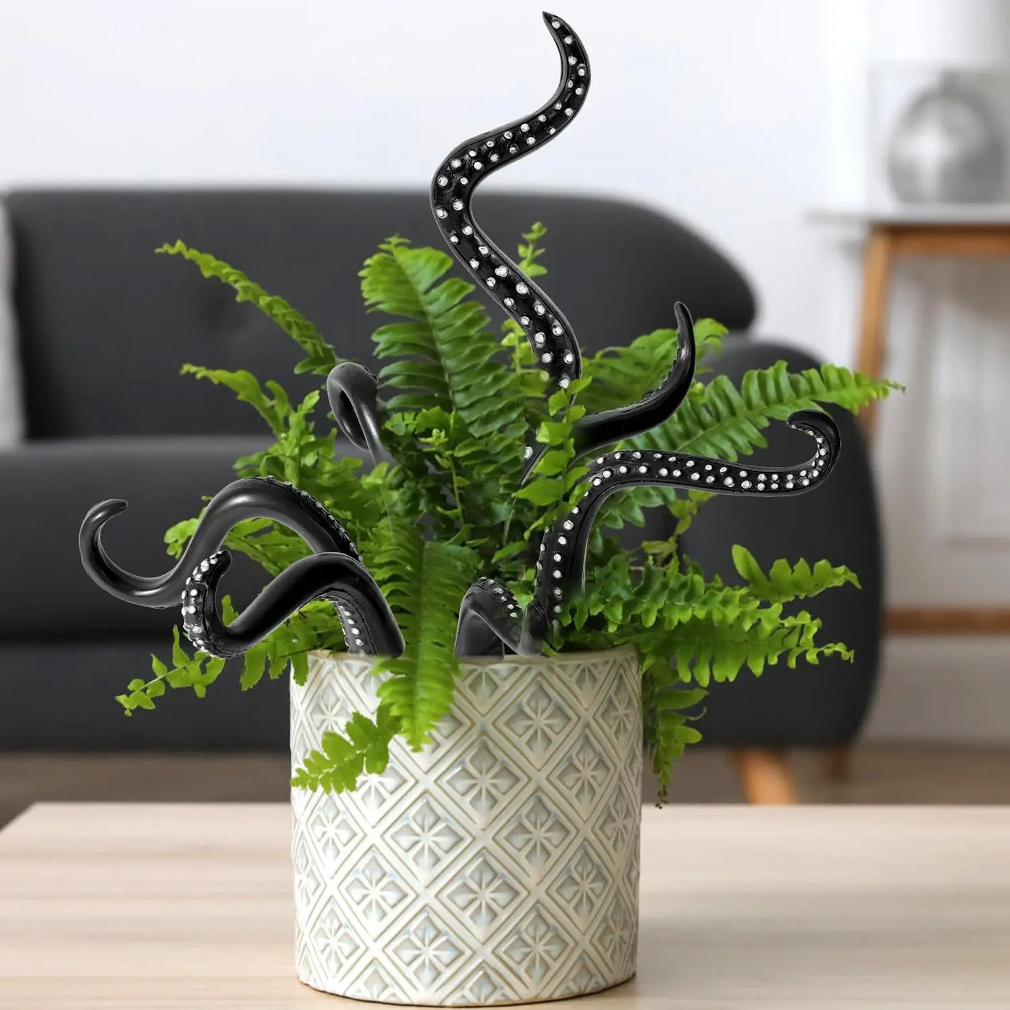 Octopus Tentacle Plant Stakes – Spooky Resin Garden Decor for Halloween & Indoor Plants
