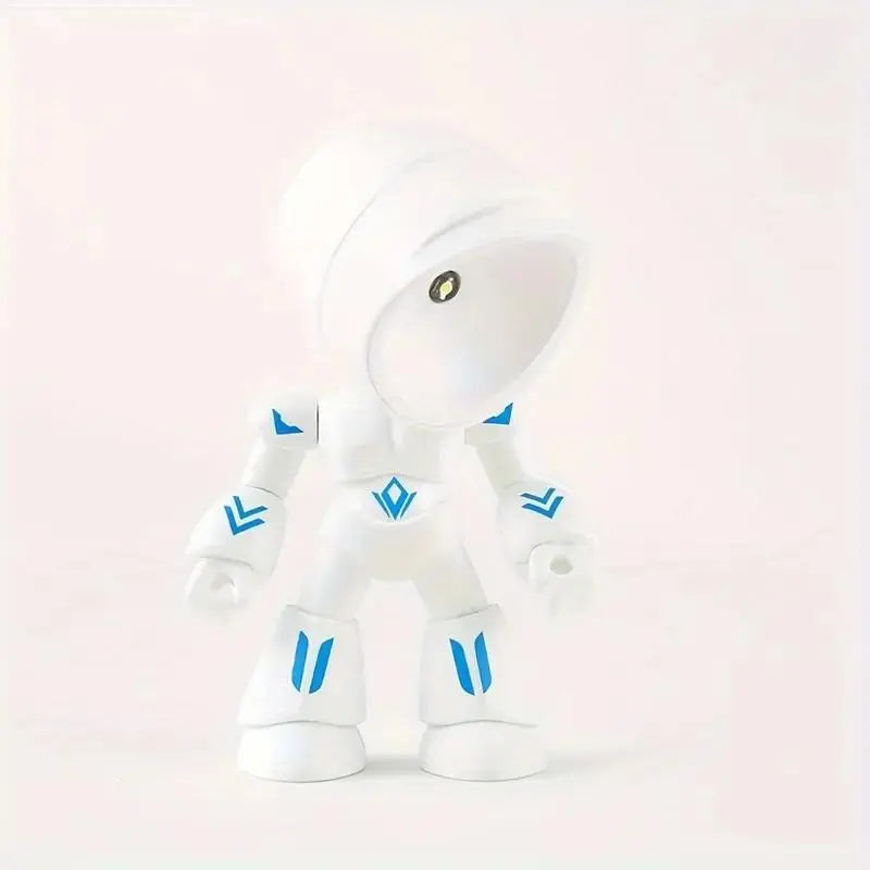 Cute LED Mini Robot Night Light with Magnetic Base – Soft Glow Decorative Atmosphere Lamp for Room Decor
