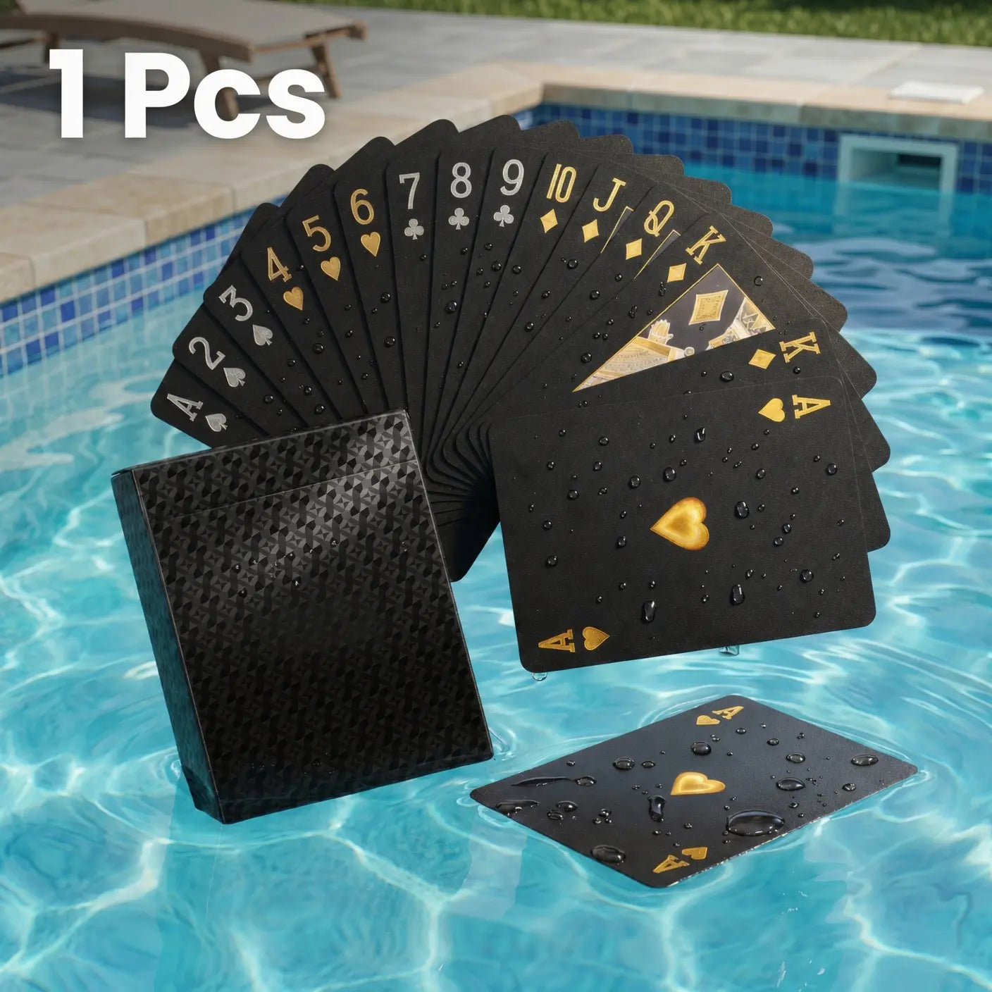 Naipes impermeables estilo UNO para divertirse en la piscina, la playa o de viaje