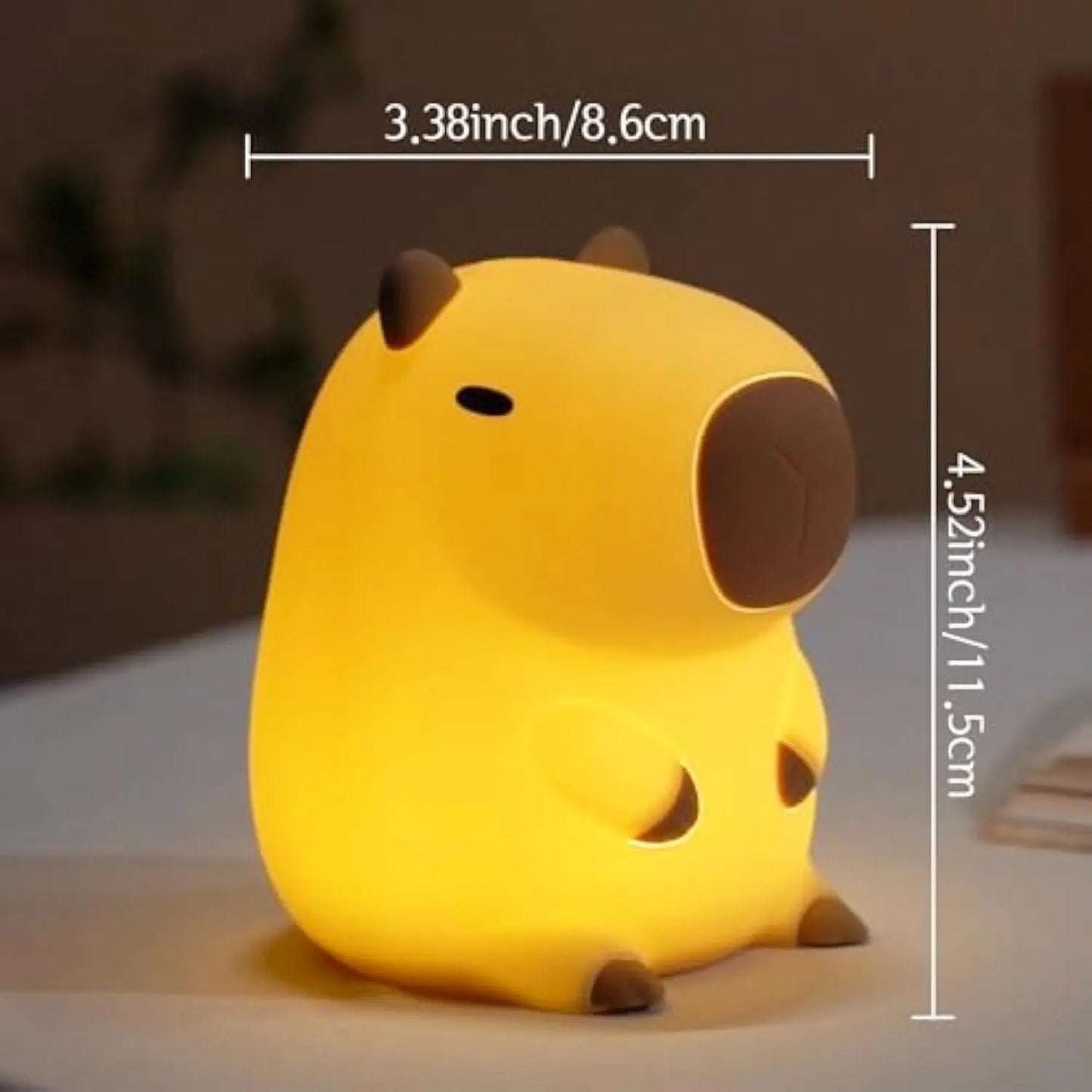 Cute Axolotl Silicone Night Light – Soft Tap-Control LED Lamp for Kids, Bedroom Decor & Gift