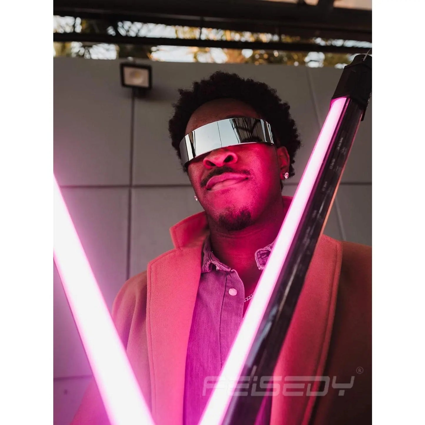 Futuristic Mirrored Cyclops Visor Sunglasses – Unisex Cyberpunk Shades