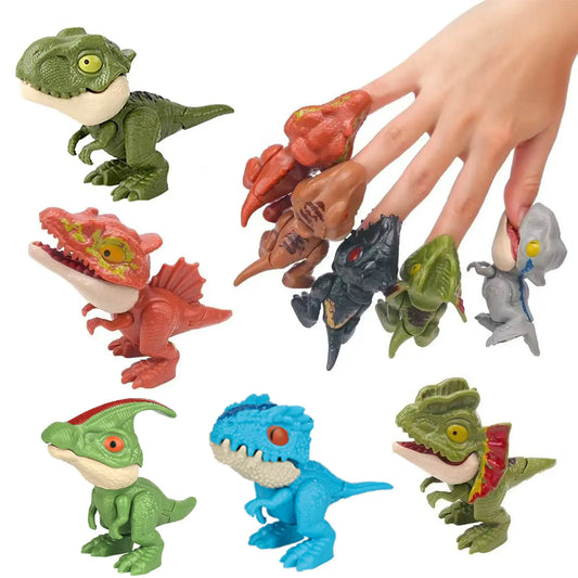 Jurassic World Finger Dinosaur Set (5 Pack): Movable Mouth Toys for Kids 3+
