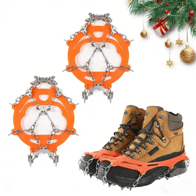 Lightweight Ice Cleats for Shoes & Boots – Anti-Slip Snow Traction Crampon Grips