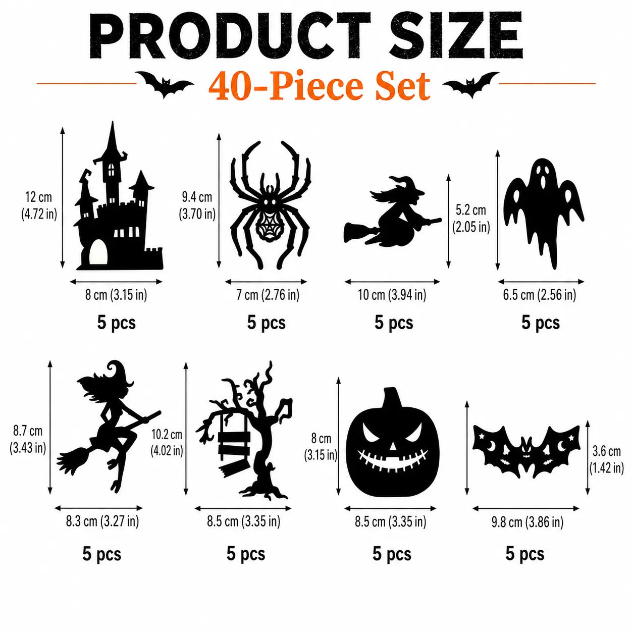 Halloween LED Silhouette Wall Light Stickers – Battery-Powered Waterproof Peel & Stick Window Decor