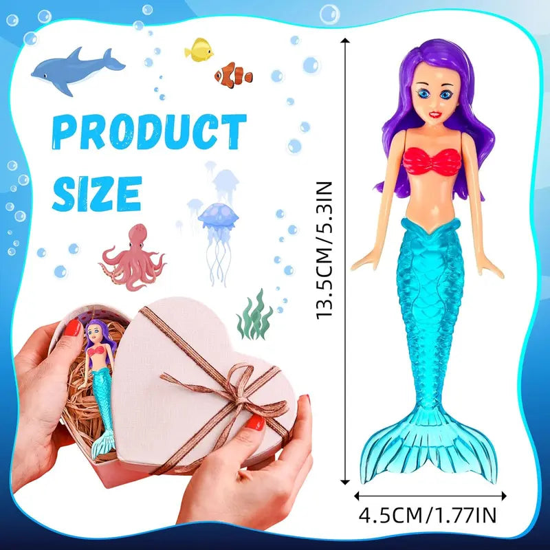 4 Counts Colorful Mermaid Dive Bath Toys, Fun Pool Swimming Game Set for Boys, Girls, Teens and Adults, Ideal for Pool Parties, Swimming Pool Sets
