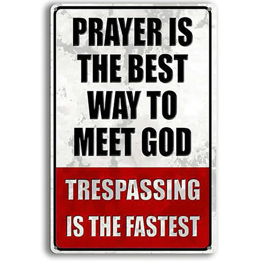 Funny "No Trespassing" Metal Sign | Durable Private Property Warning