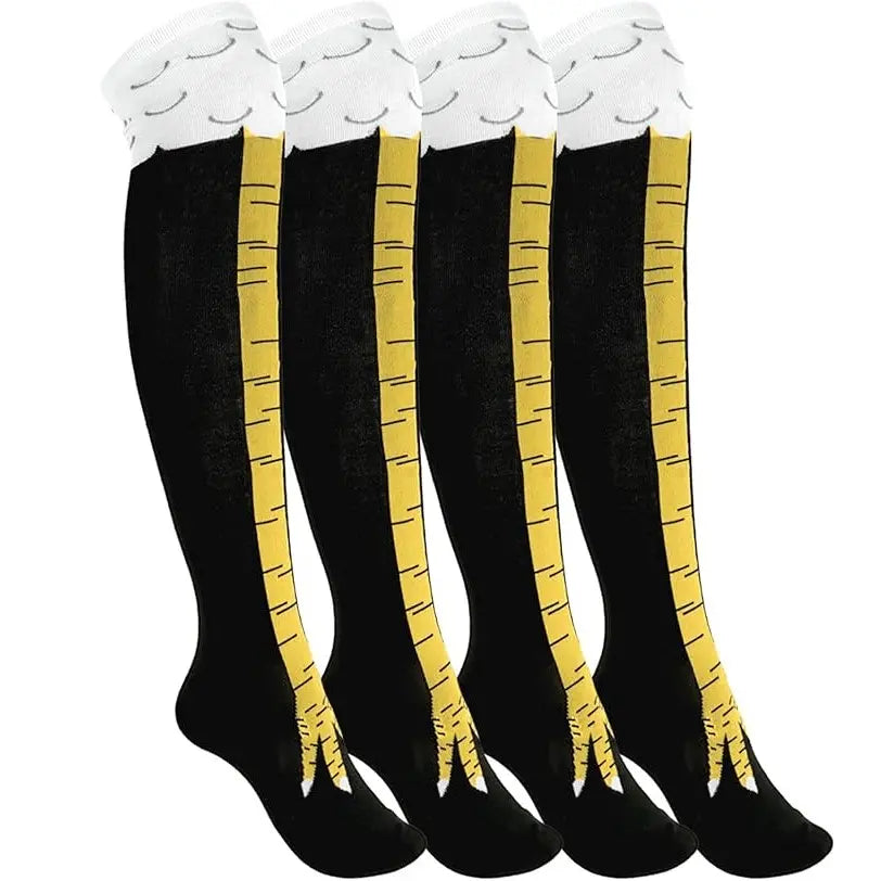 Novelty Funny Chicken Leg Knee High Socks
