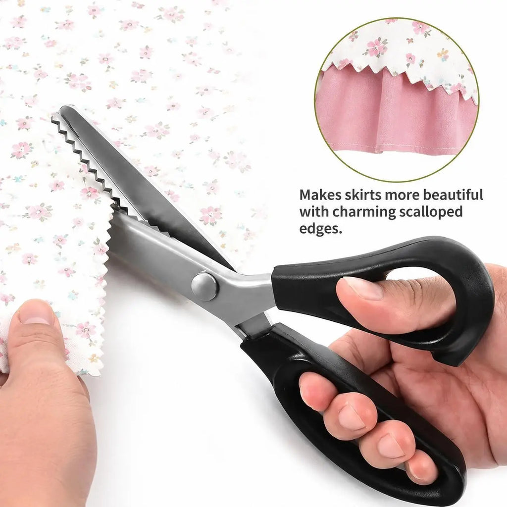 Sharp Stainless Steel Zigzag Pinking Shears for Sewing, Tailoring & DIY Crafts