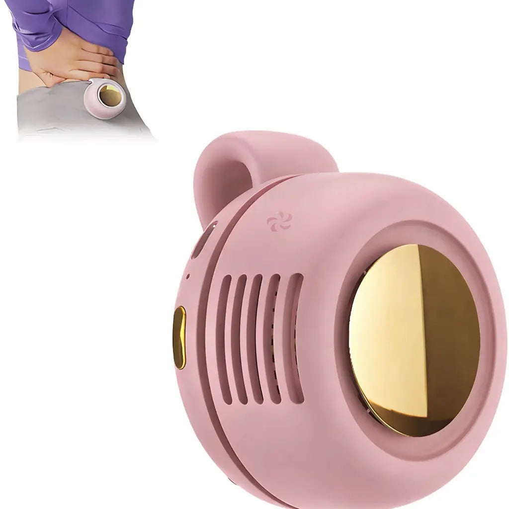 Mini Bladeless Fan. Portable, rechargeable, and silent. Features 3 adjustable speeds, a rotating body, and versatile use as a handheld, waist-mounted, or phone cooling fan. Ideal for outdoor travel,Perfect Gift