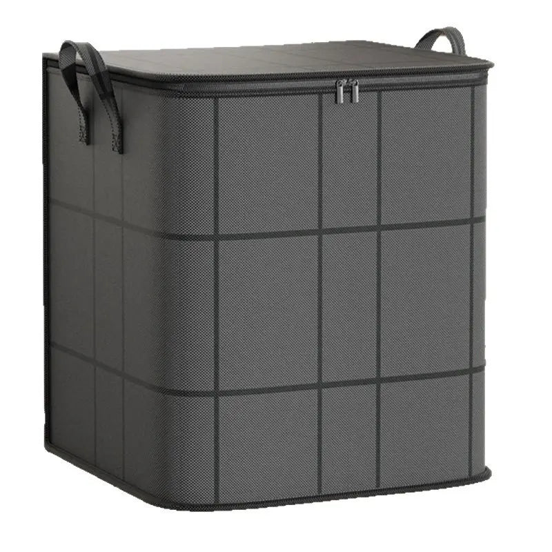 Large-Volume Fabric Storage Bin with Zipper & Handles – Organizer Bag for Bedding & Clothes