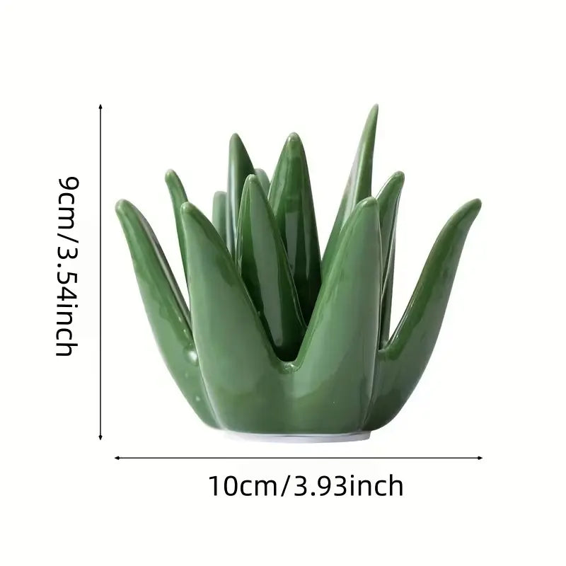 Cactus Aloe Ring Holder Tray, Ceramic Jewelry Storage Organiser Display Stand for Home or Office Desk Decor, Cute Gift for Women, Friends and Mom