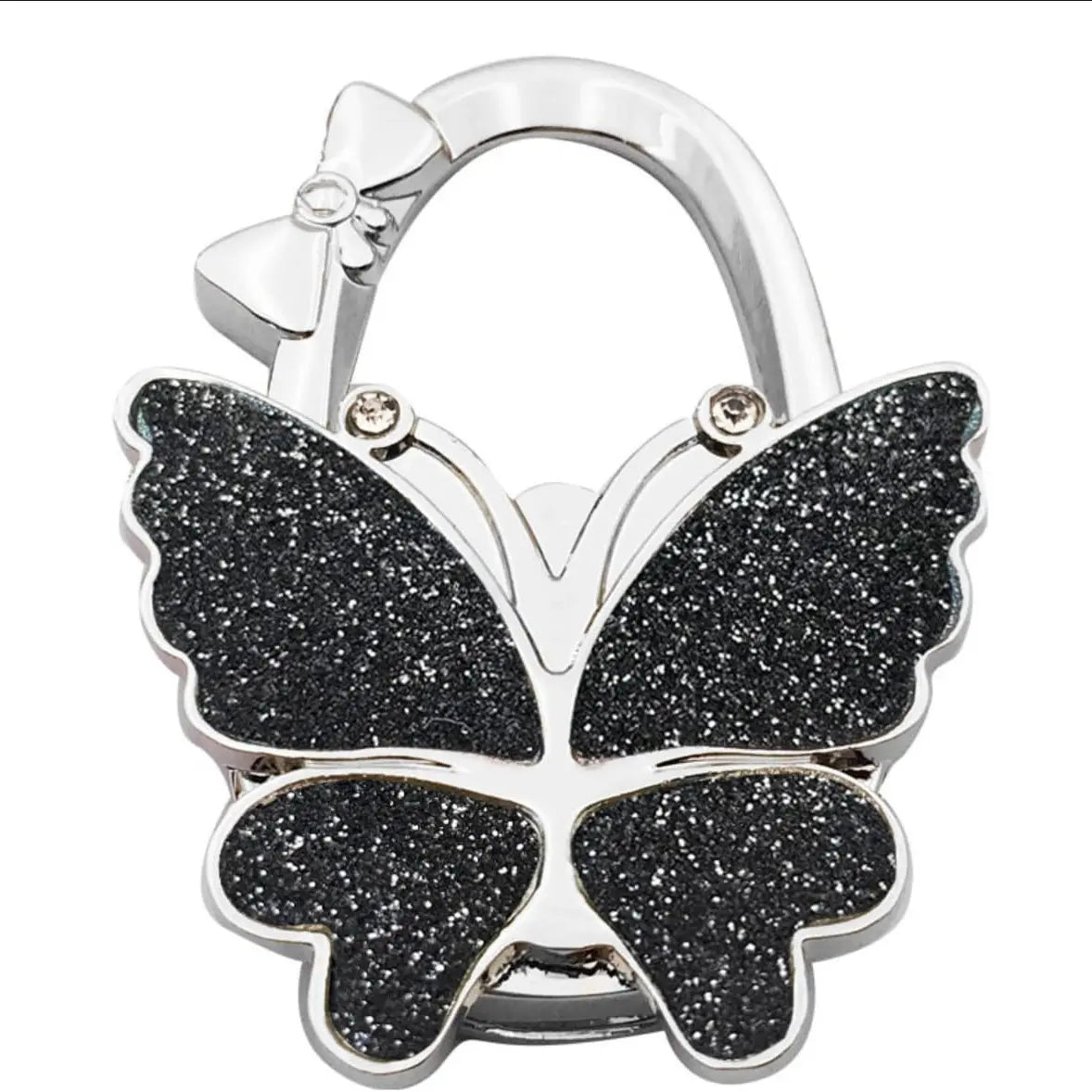 Butterfly Foldable Purse Hook: Portable Handbag Hanger & Table Holder Stand