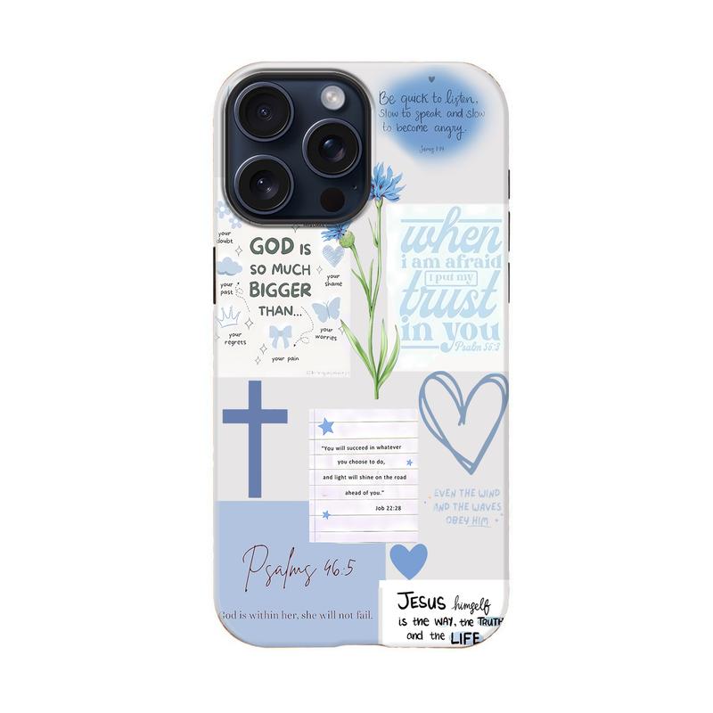 Bible Quotes Cute Flower Shockproof Drop-Proof Case for iPhone 18 Pro Max & Samsung Galaxy S26 Ultra