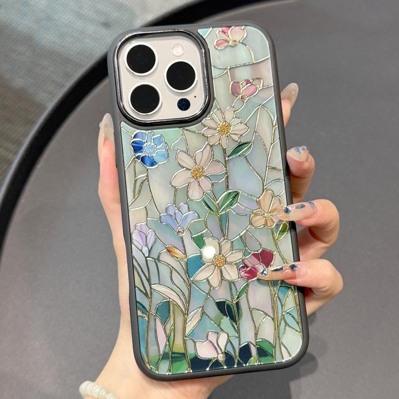 Stained Glass Inspired Floral MagSafe Phone Case for iPhone 18 Pro Max