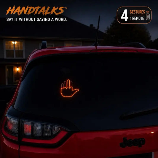LED Car Gesture Light with Remote | 4 Hand Signs | Peel & Stick