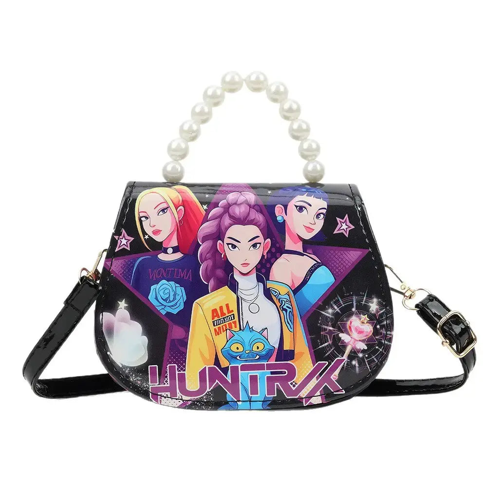 New children's bag witch hunter girl group change bag kpop anime cute storage bag messenger bag